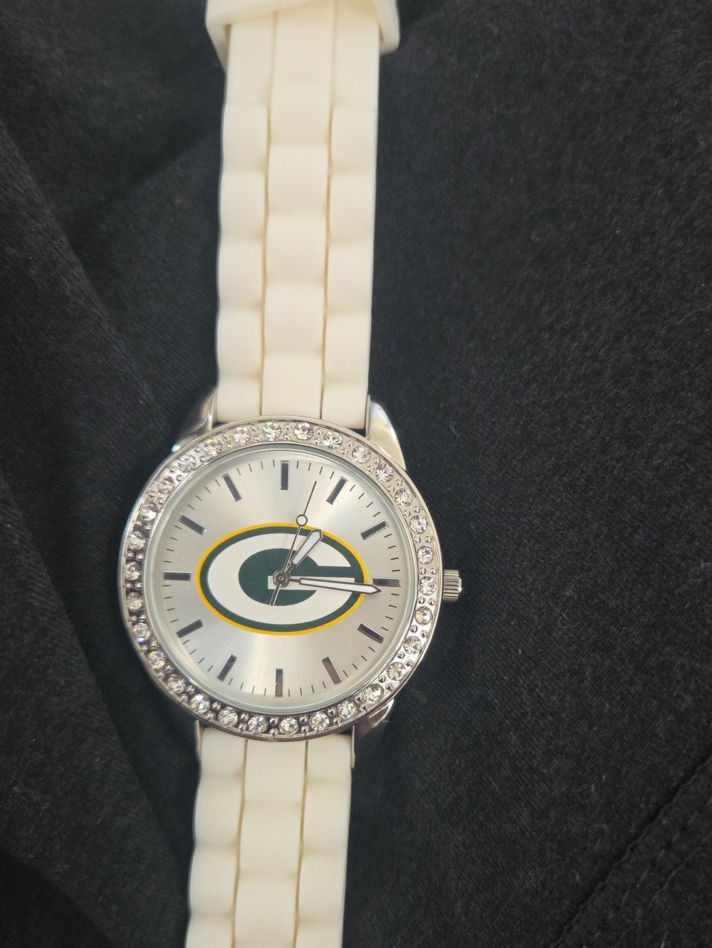 NWT Game Time NFL Green Bay Packers Glitz Watch - White Silicone